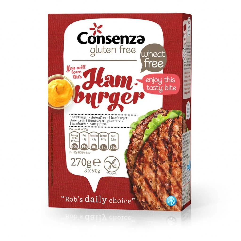 Consenza Hamburgers glutenvrij 270g